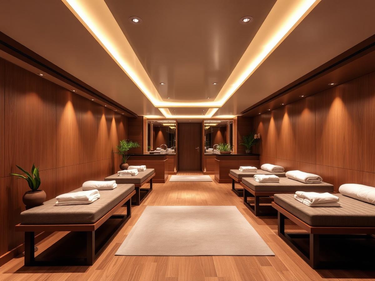 Área de bem-estar e spa a bordo de um cruzeiro AmaWaterways